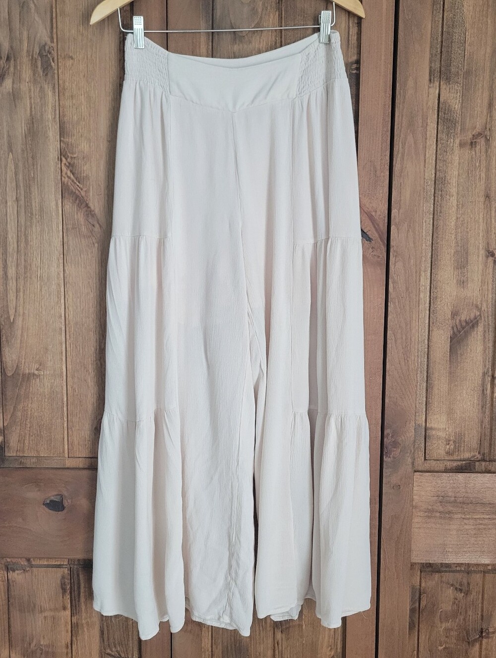 Bluivy Bohemian Cream Tiered Pants